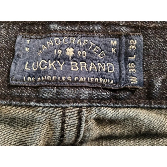 Lucky Brand Jeans Mens 36x32 Blue Denim 221 Original Straight - Great Condition - Picture 12 of 12